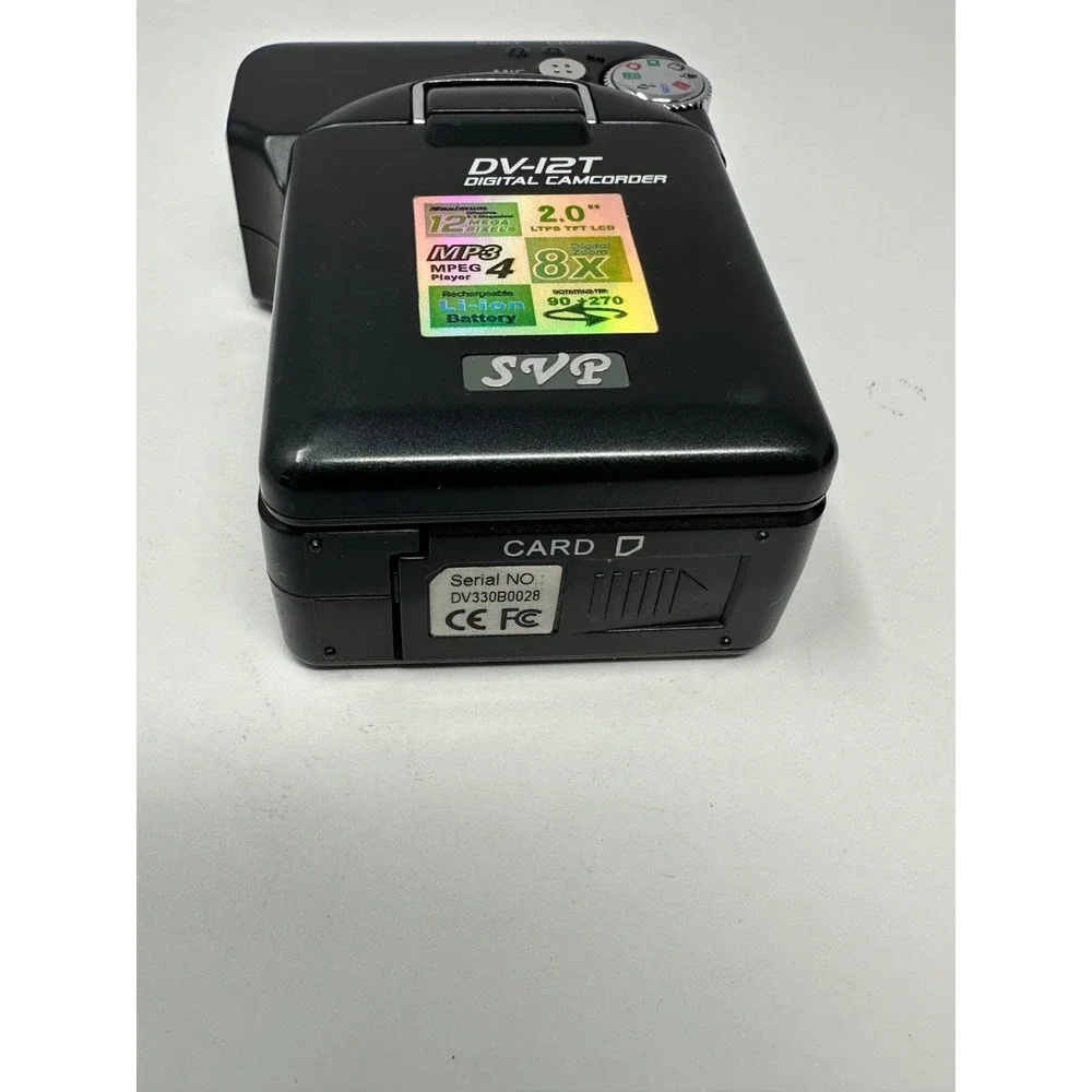 SVP 12 Megapixels Digital Handheld Camcorder DV-12T Tested Working MP3 Mpeg4 V2